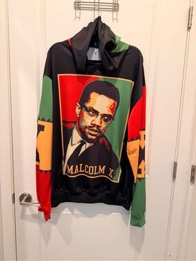 DYKHMILY Malcolm X Pan-African Hoodie 2XL